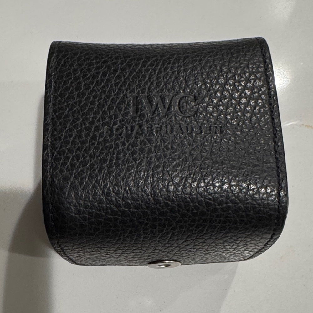 IWC Black Pebbled Leather Watch Pouch